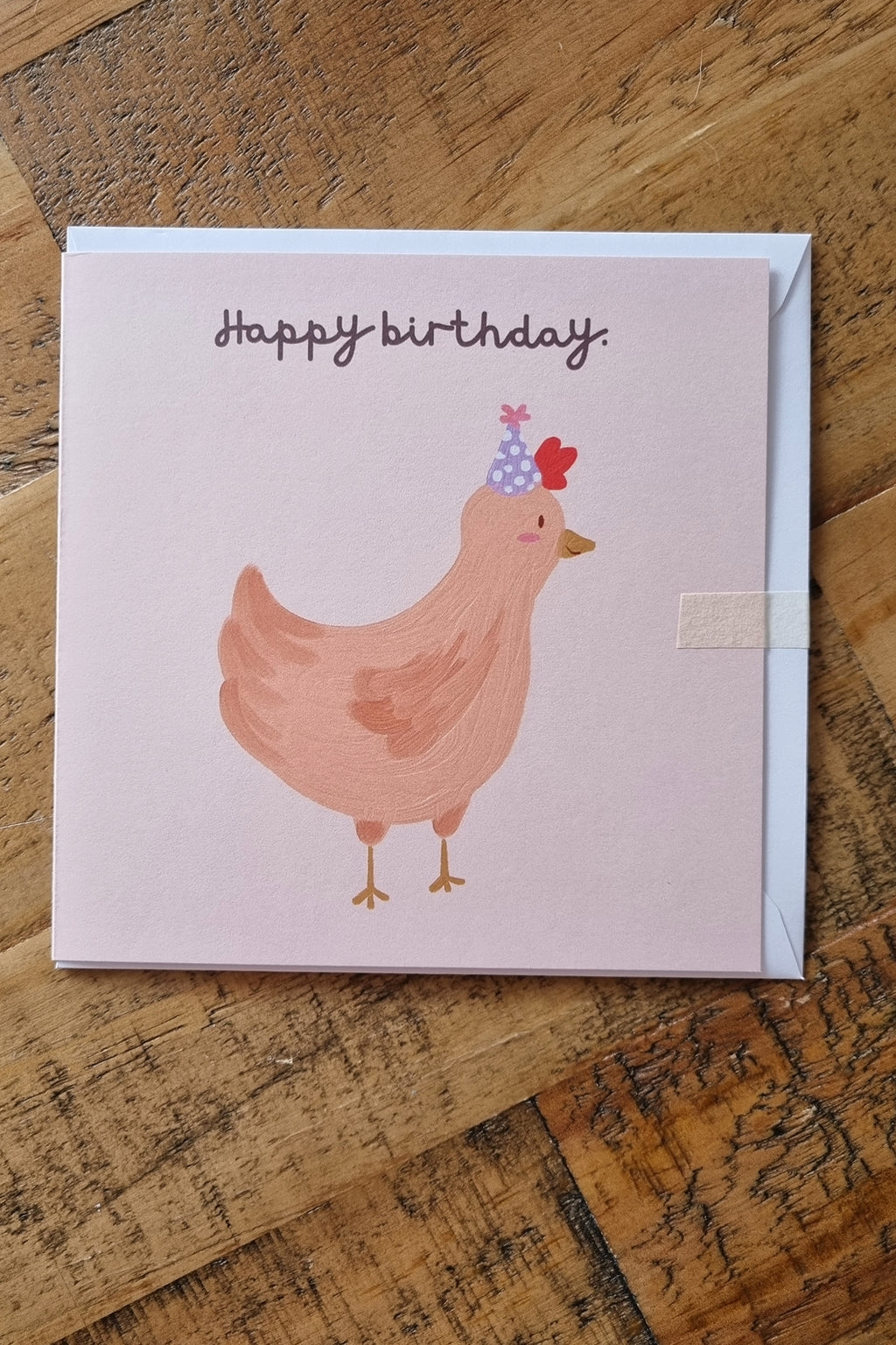 Birthday Hen Chicken Vegan Greeting Card